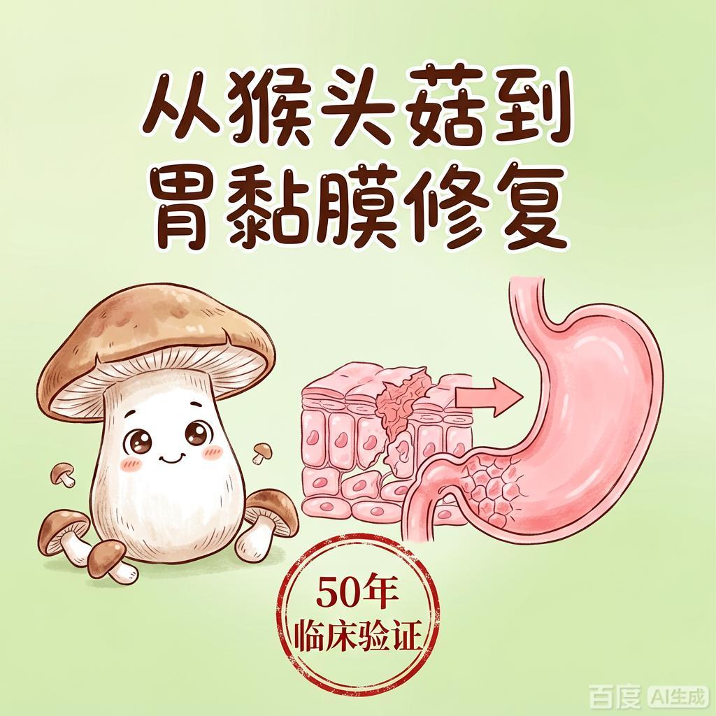 从一朵猴头菇到胃黏膜的修复之旅：被50年临床验证的「养胃真相」